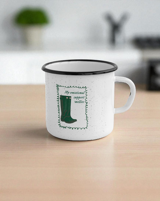 Emotional Support Wellies Camping Mug