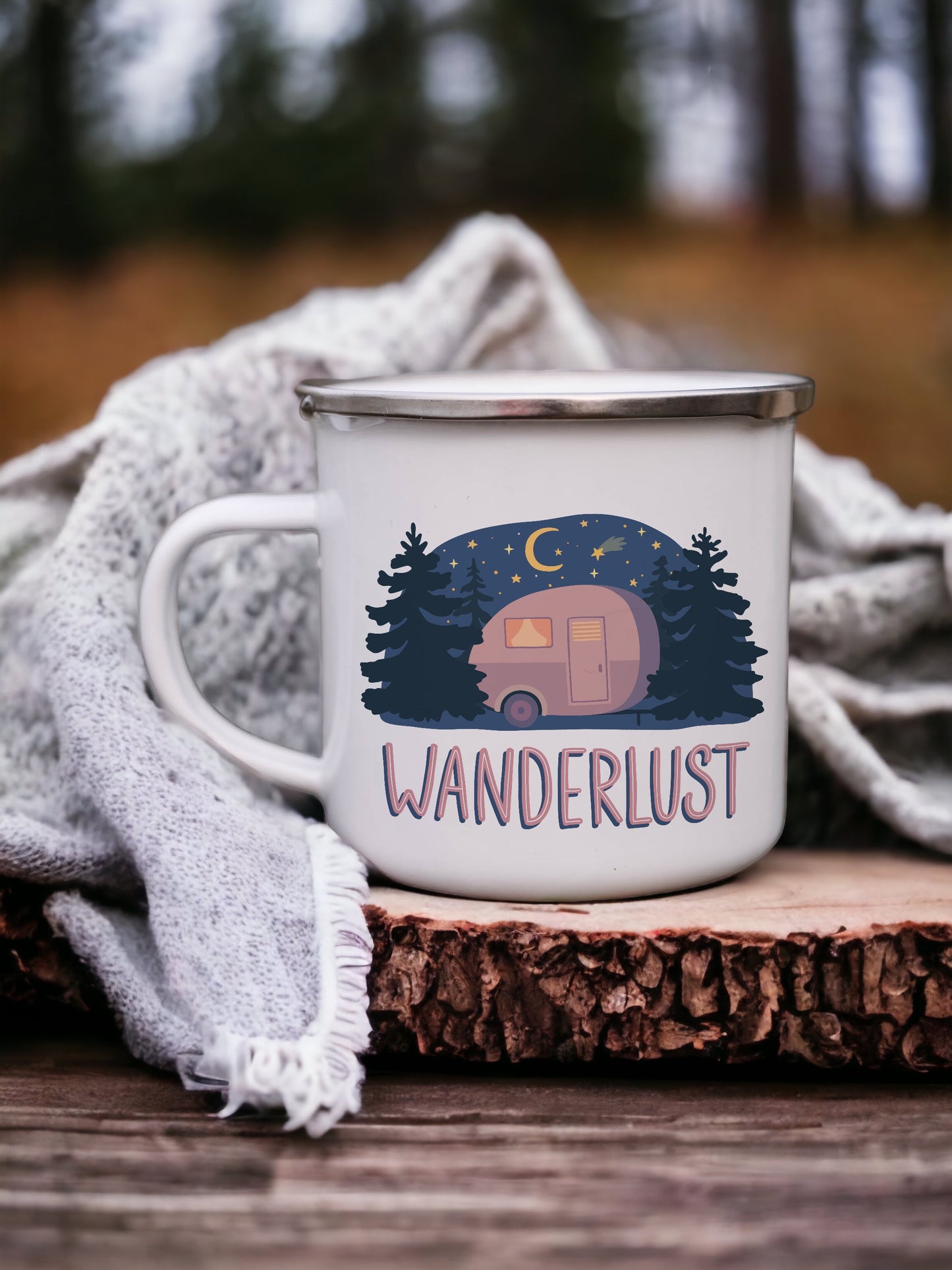Wanderlust - Enamel Mug