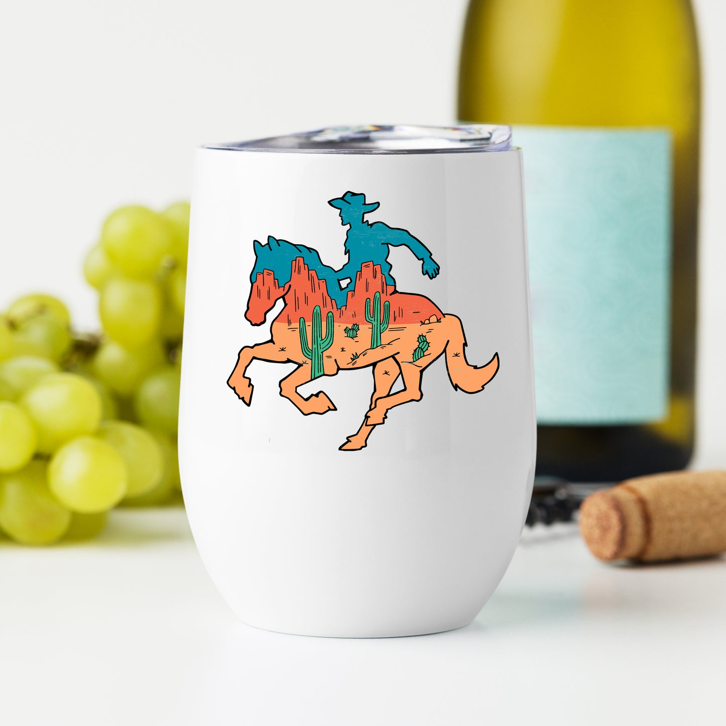 Wild out west - Wine Tumbler
