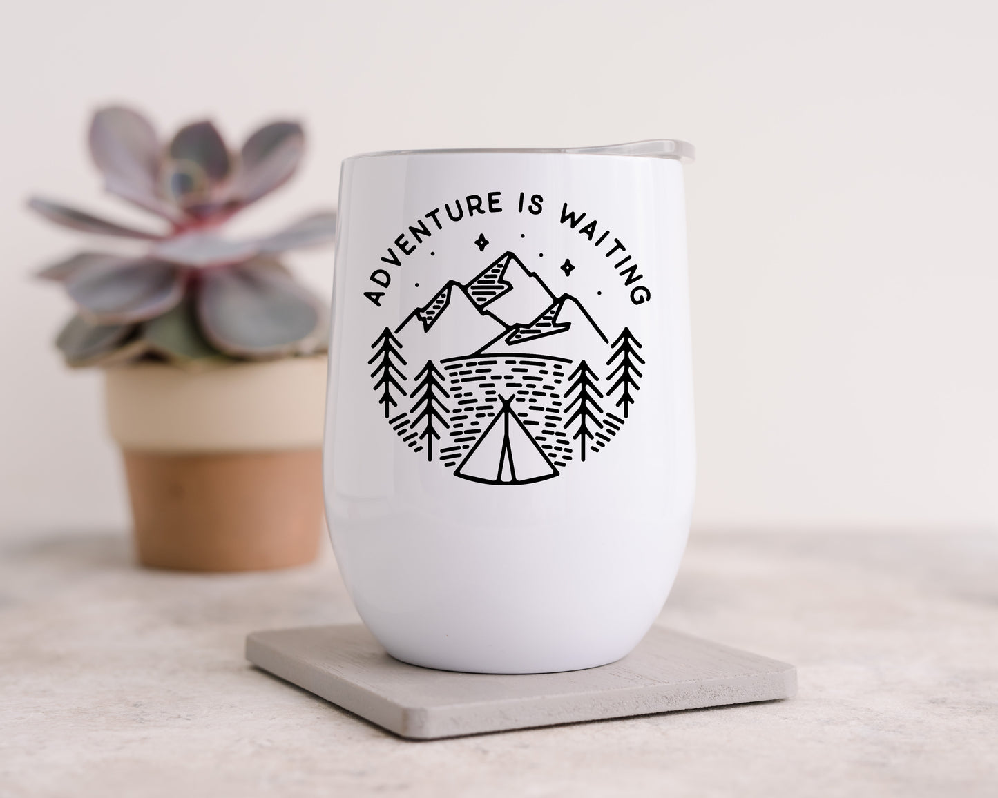 Adventure is waiting - Wine Tumbler