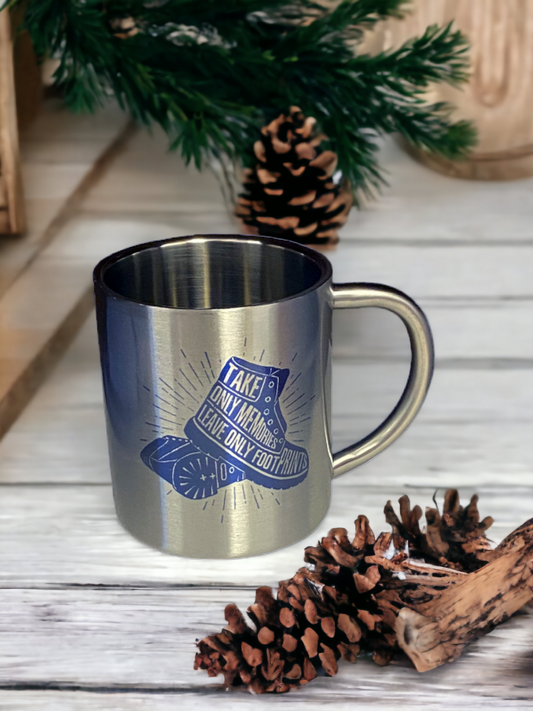 Take only memories leave only footprints - Stainless Steel Camping Mug