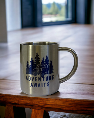 Adventure Awaits - Stainless Steel Camping Mug
