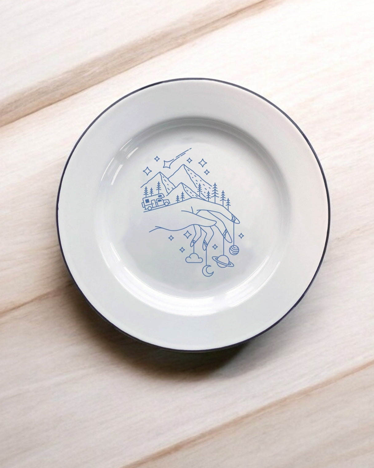Mountains Decorative Enamel Plate