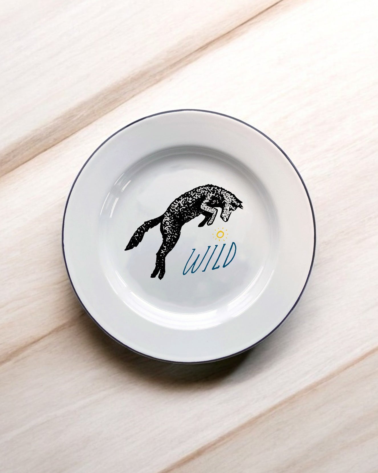 Wild Decorative Enamel Plate