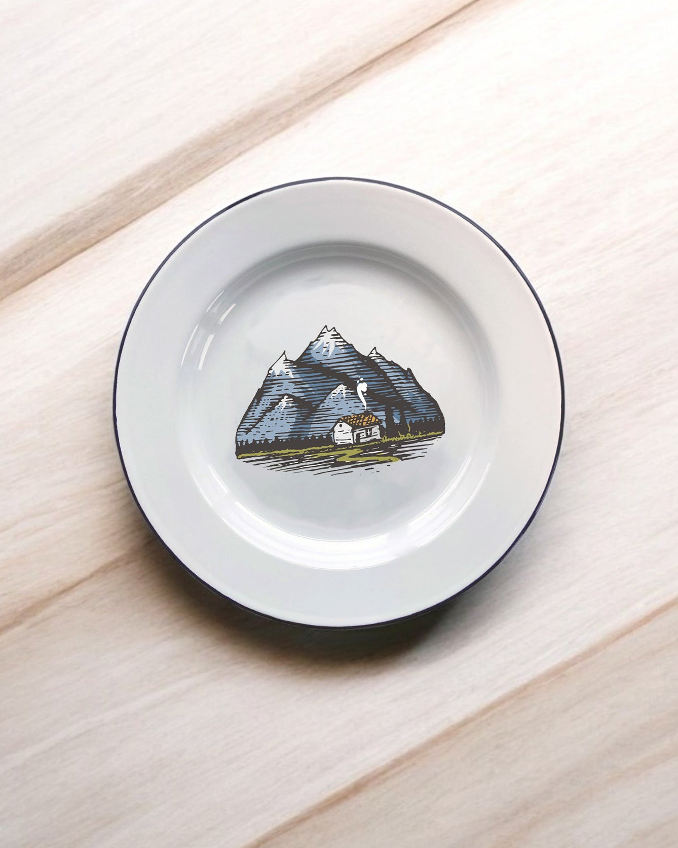 Mountain Bothy Decorative Enamel Plate