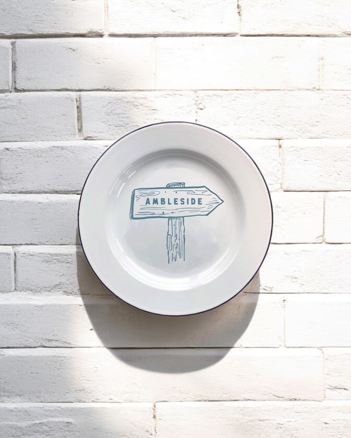 Personalised Wooden Signpost Decorative Enamel Plate
