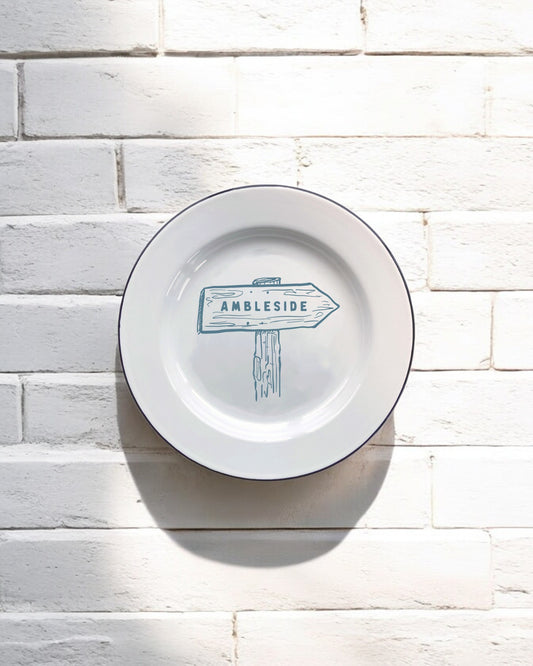 Personalised Wooden Signpost Decorative Enamel Plate