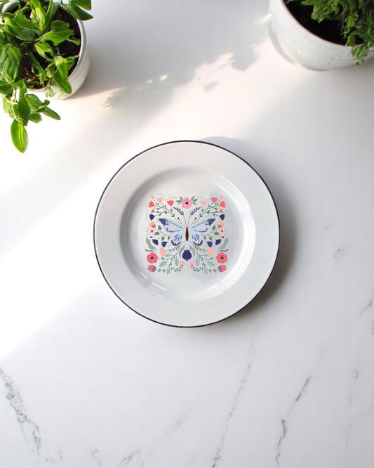 Butterfly, Wild & Whimsy Enamel Plate