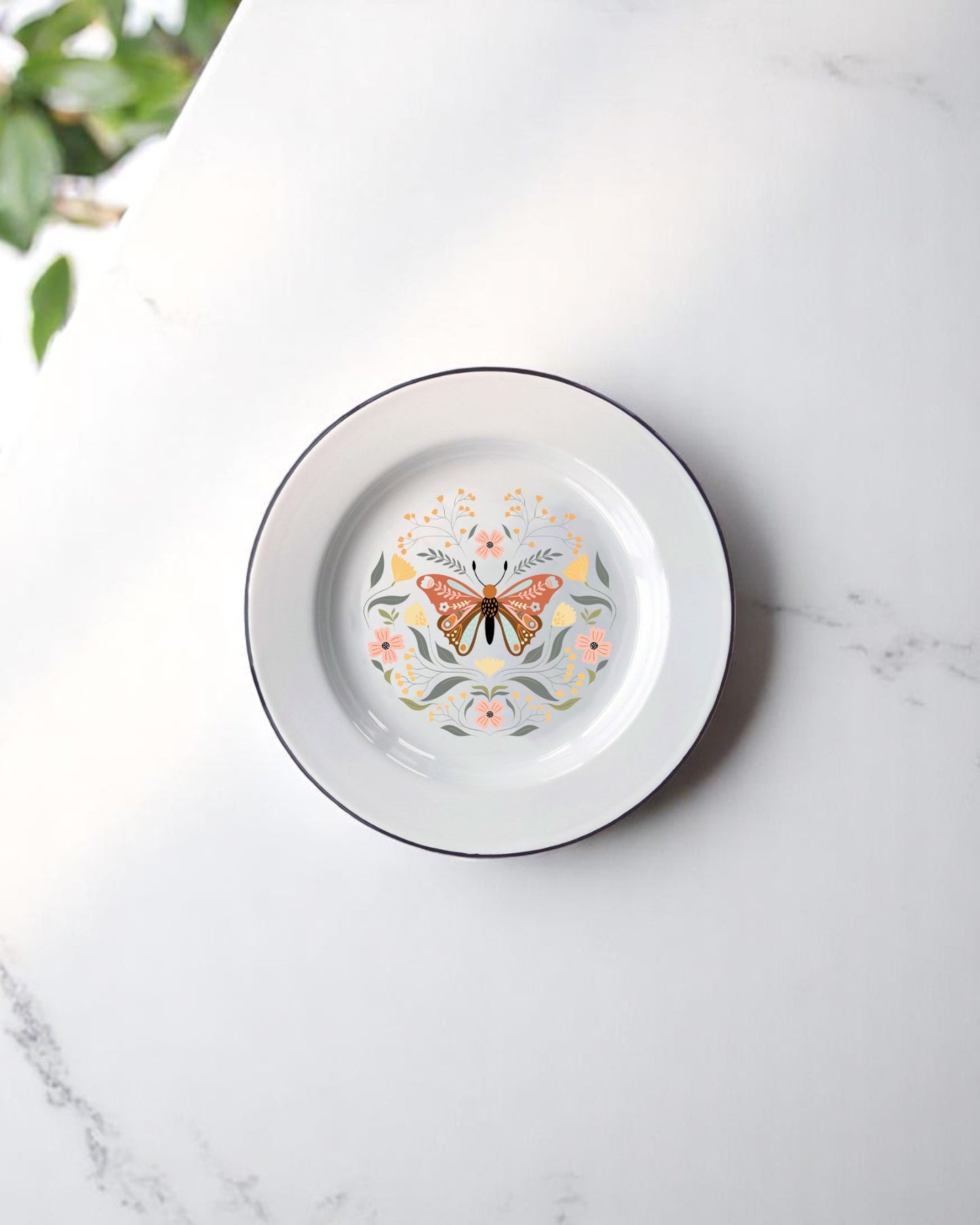Butterfly, Wild & Whimsy Enamel Plate
