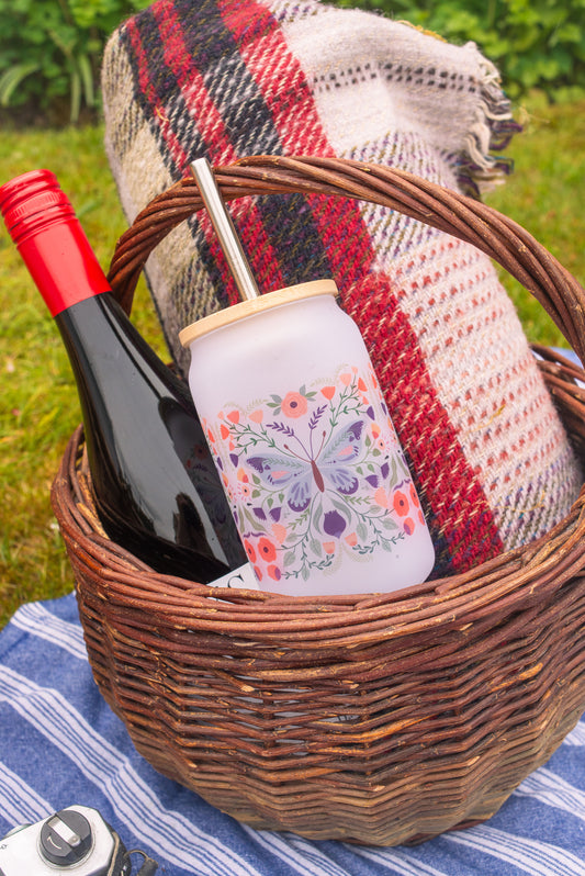 Wild and Whimsy Frosted Glass Tumbler