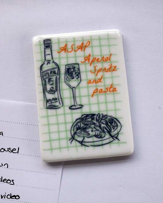 ASAP, Aperol Spritz and pasta Fridge Magnet