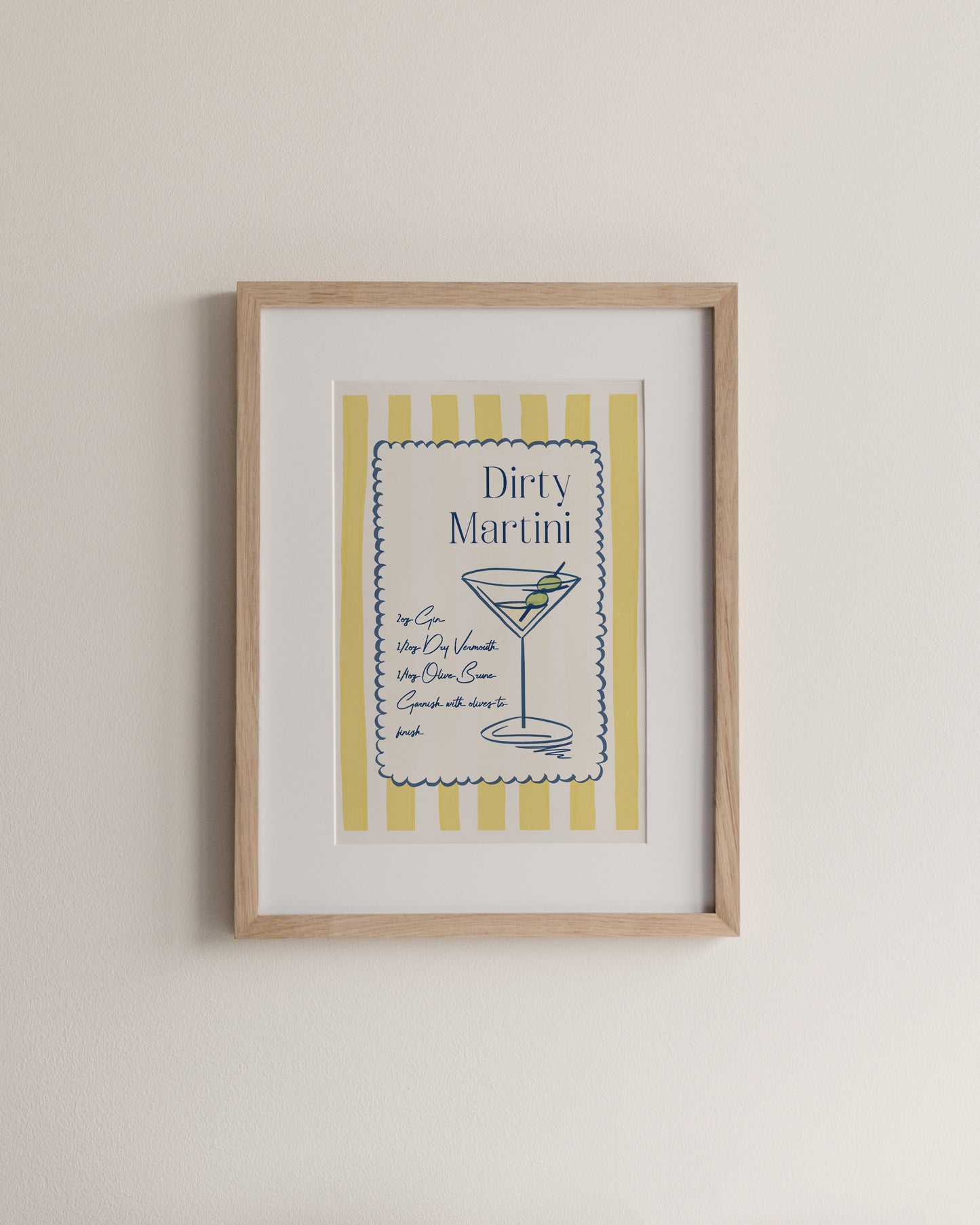 Dirty Martini, A4 Print