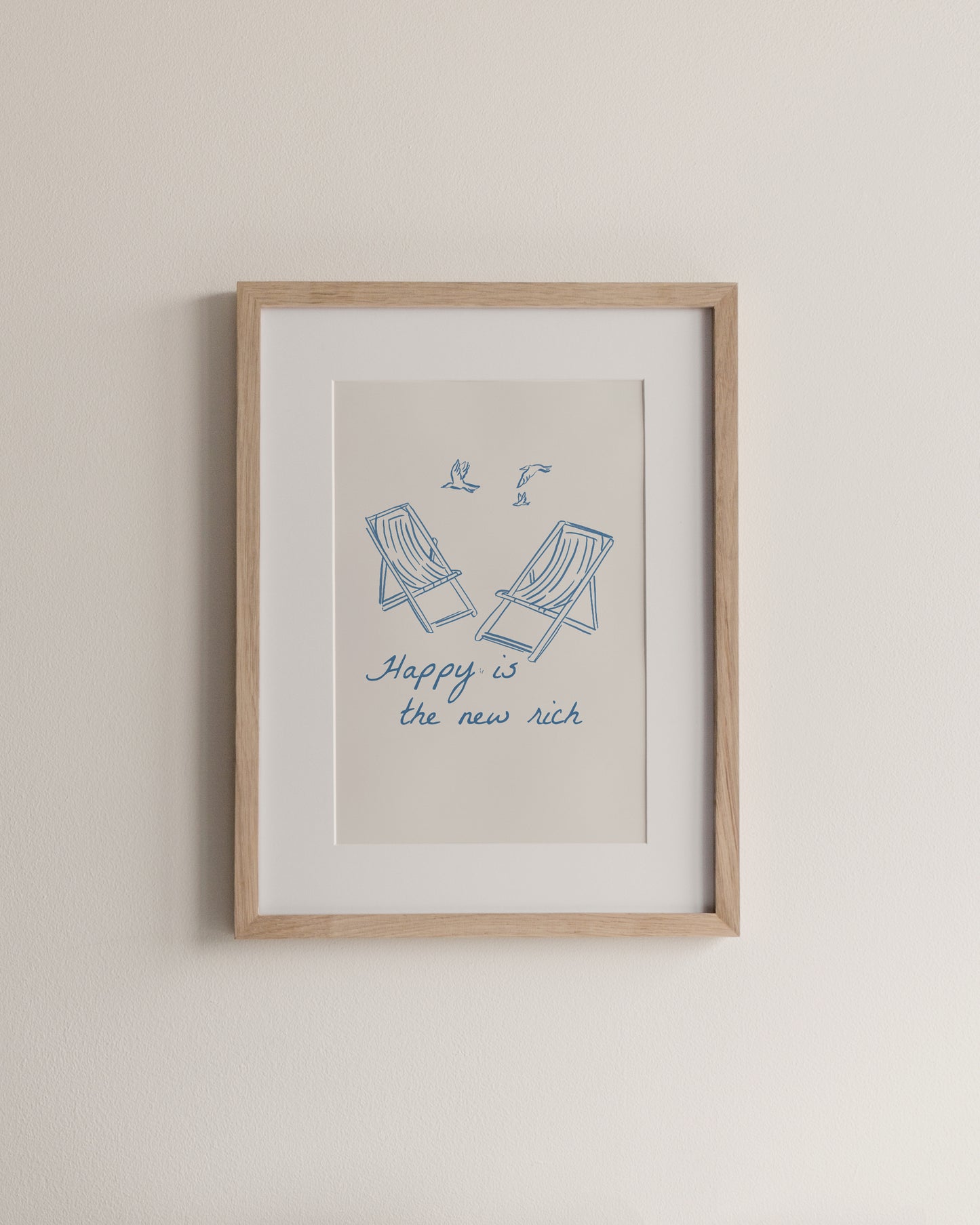 Happy is the new rich, A4 Print