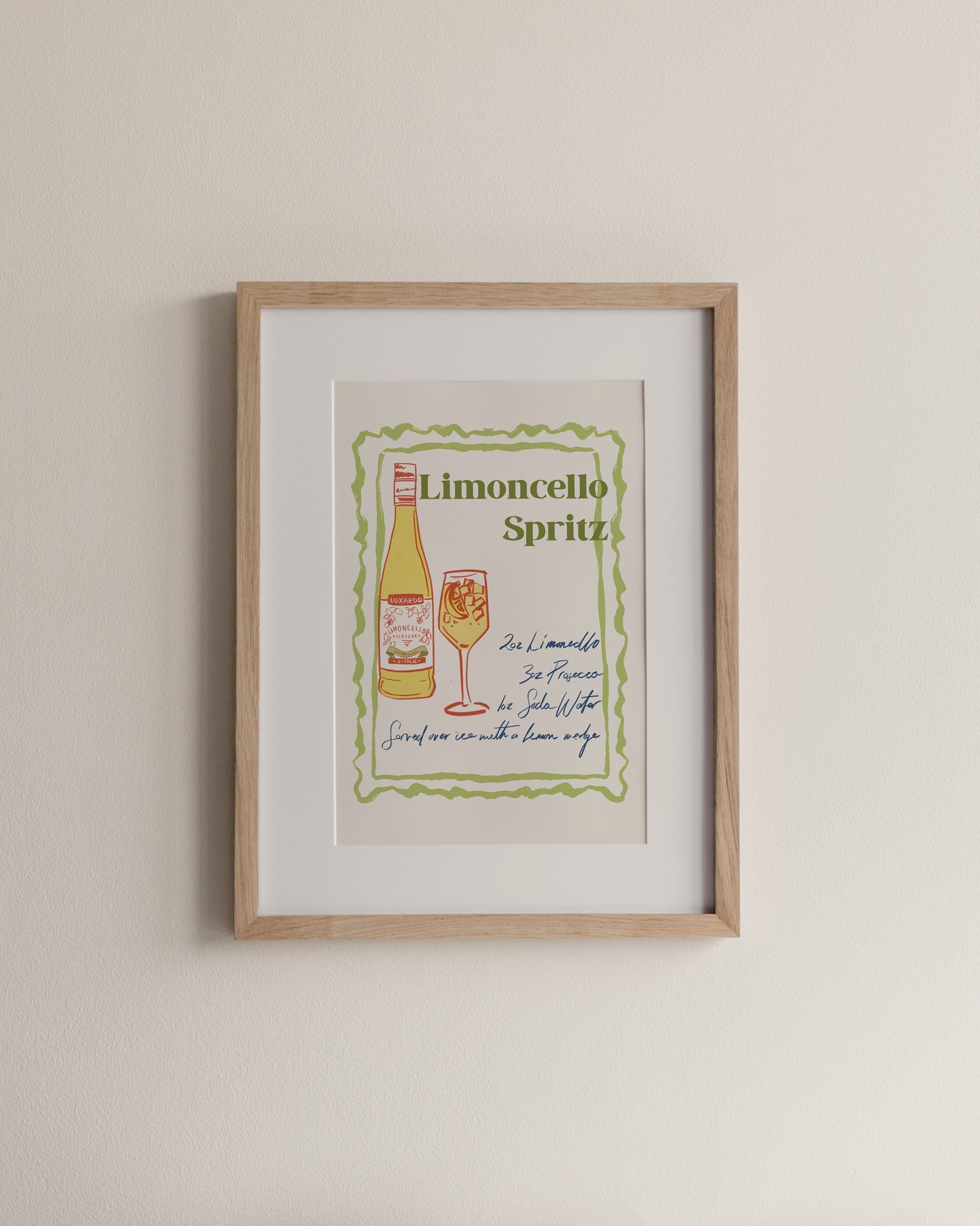 Limoncello spritz, A4 Print