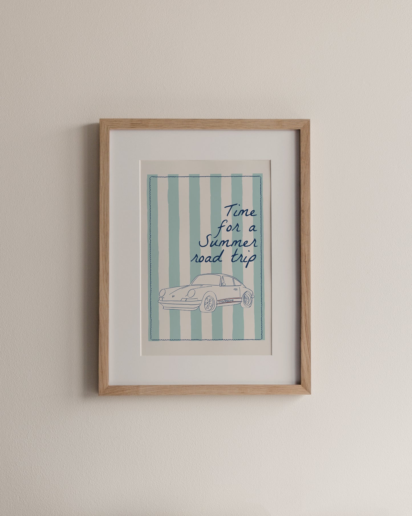 Time for a Summer road trip, A4 Print