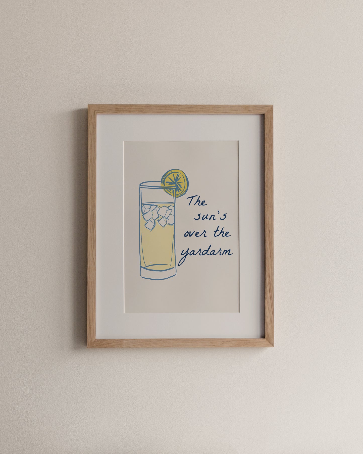 Sun's over the yardarm, A4 Print