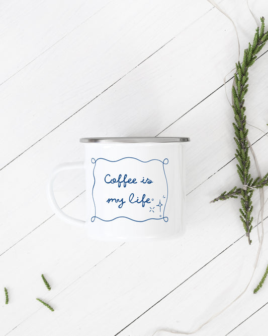 Coffee Is My Life Camping Mug