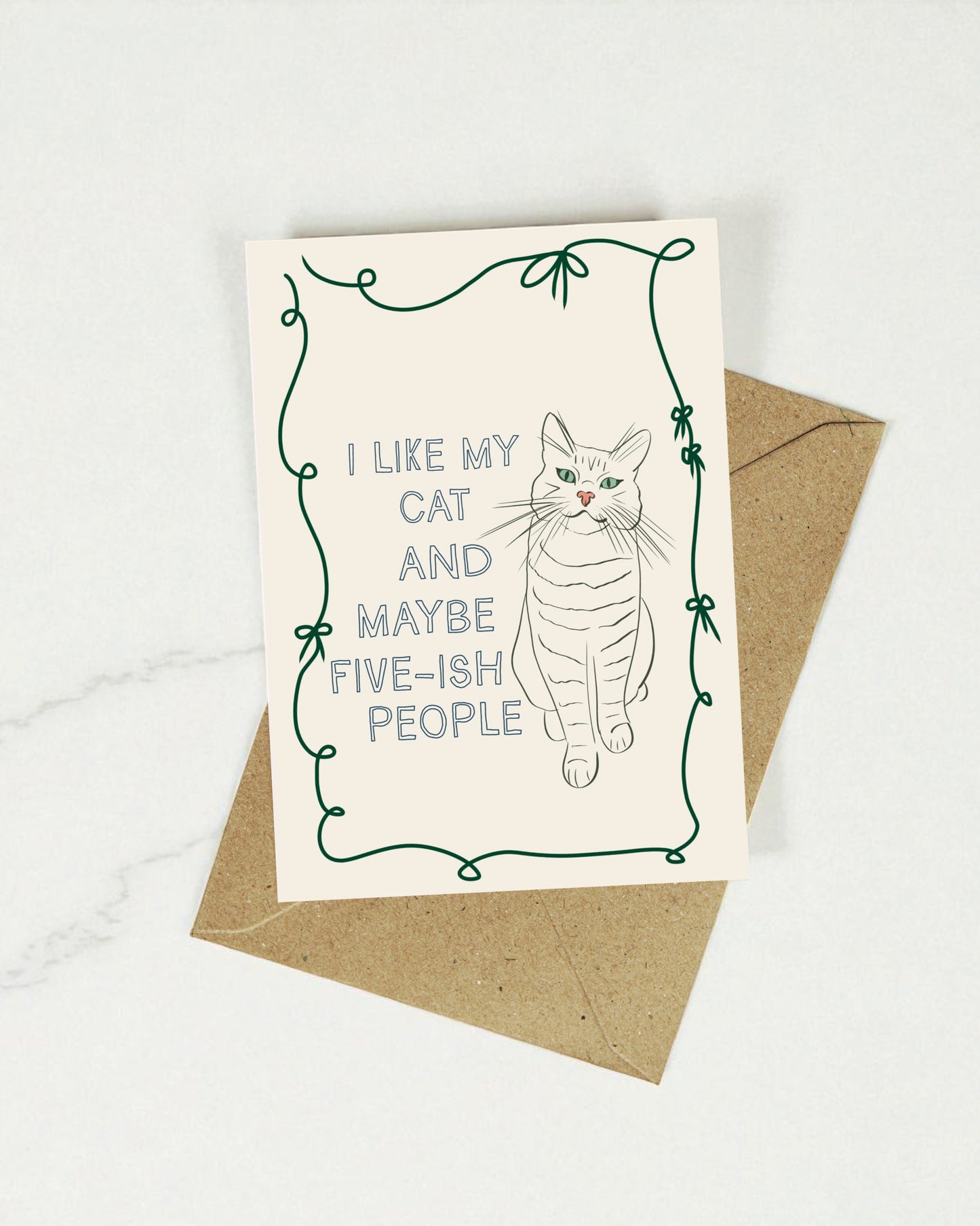 I like my cat and maybe, like, five people