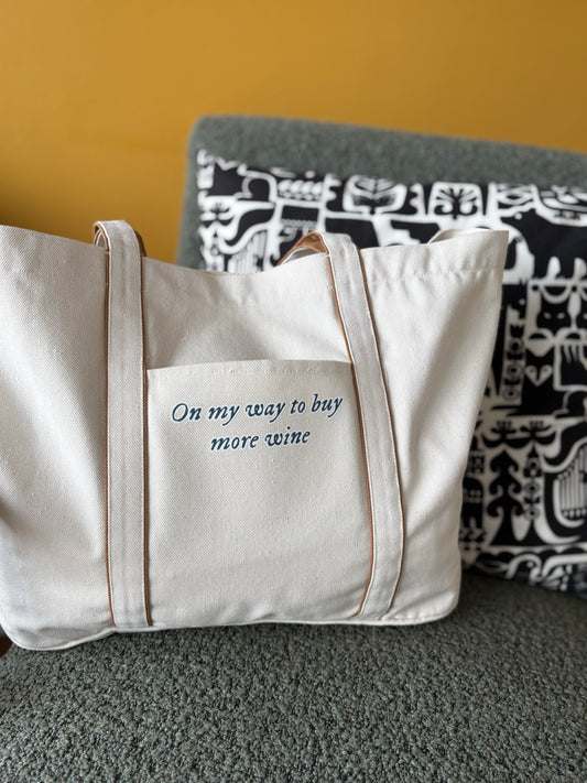 On my way to buy more books - Heatherfall Tote Bag