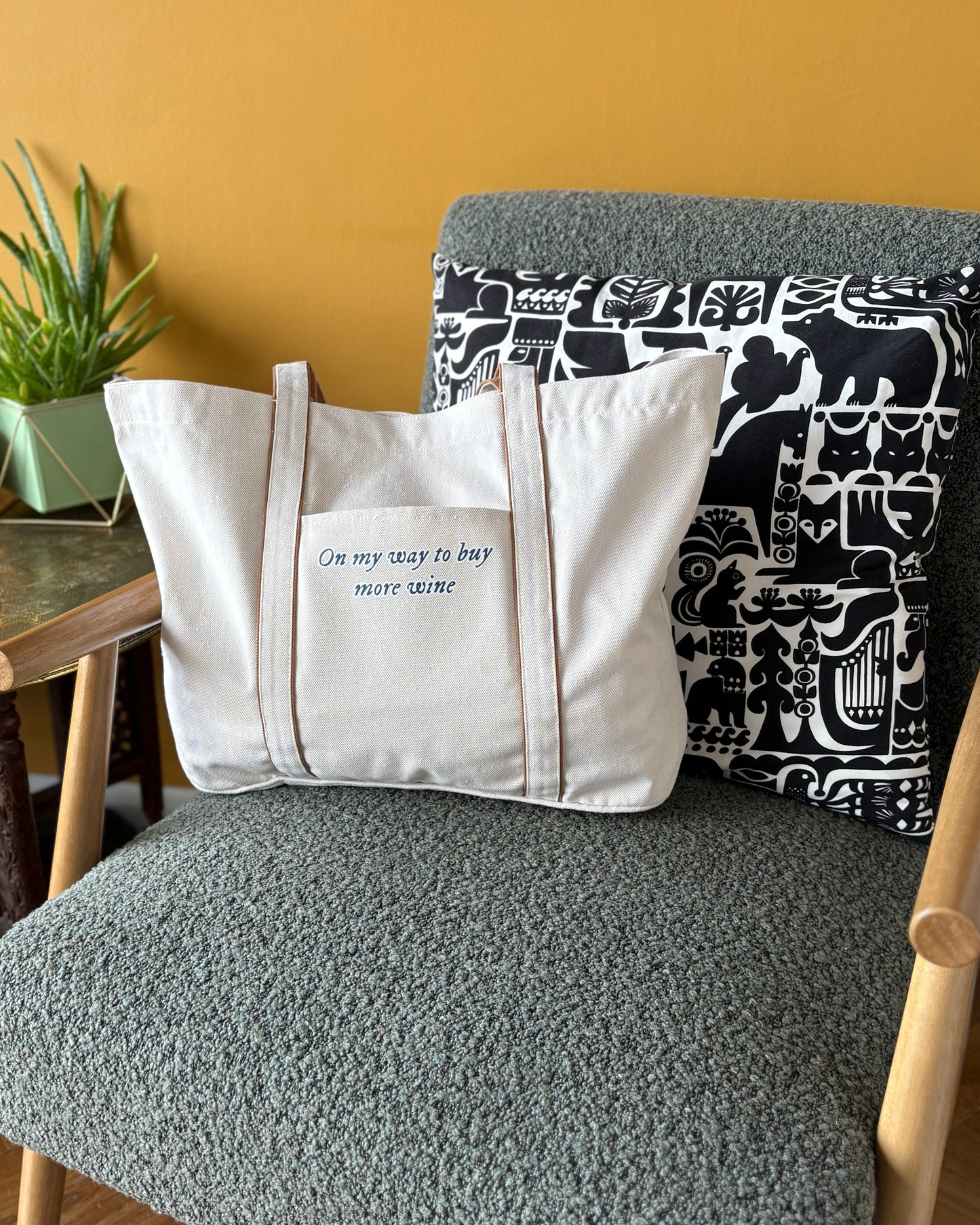 On my way to buy more wine - Heatherfall Tote Bag
