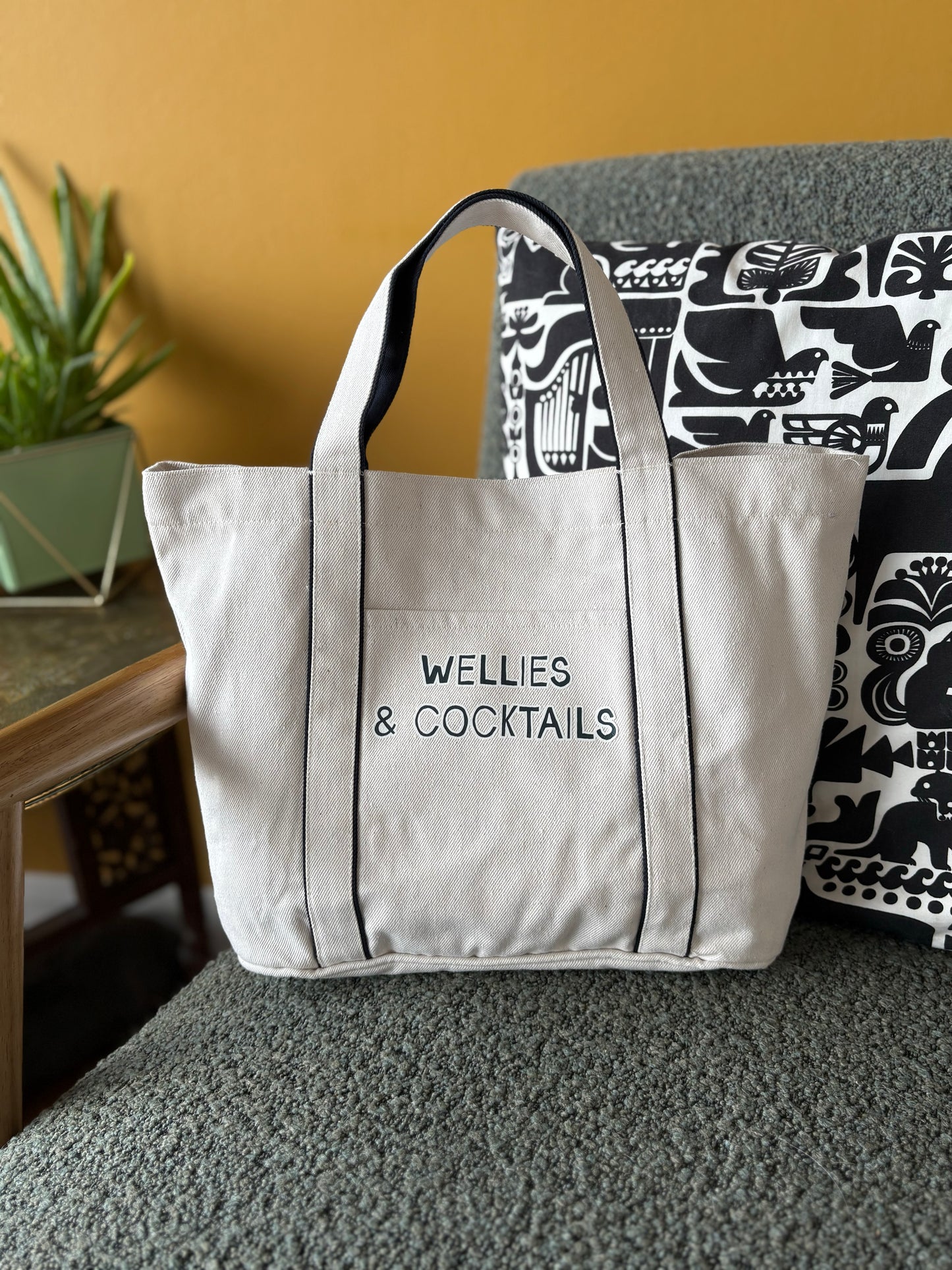 Wellies & Cocktails - Heatherfall Tote Bag