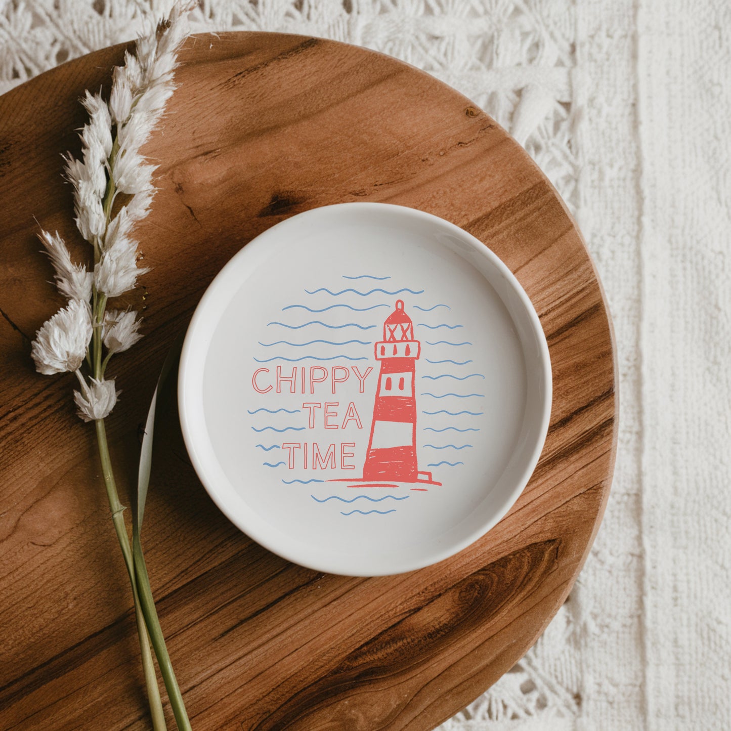 Chippy tea time ceramic plate