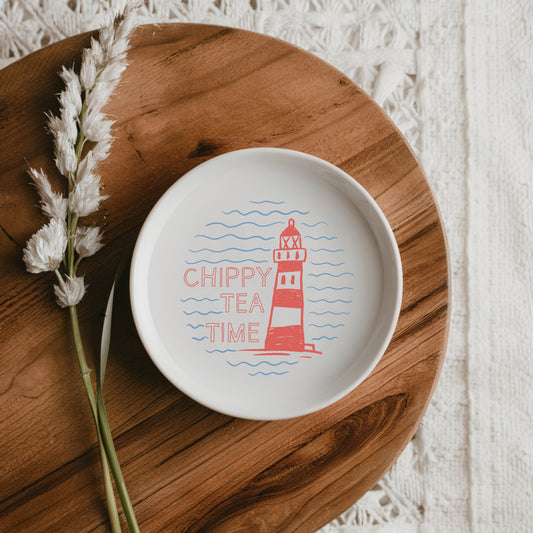 Chippy tea time ceramic plate