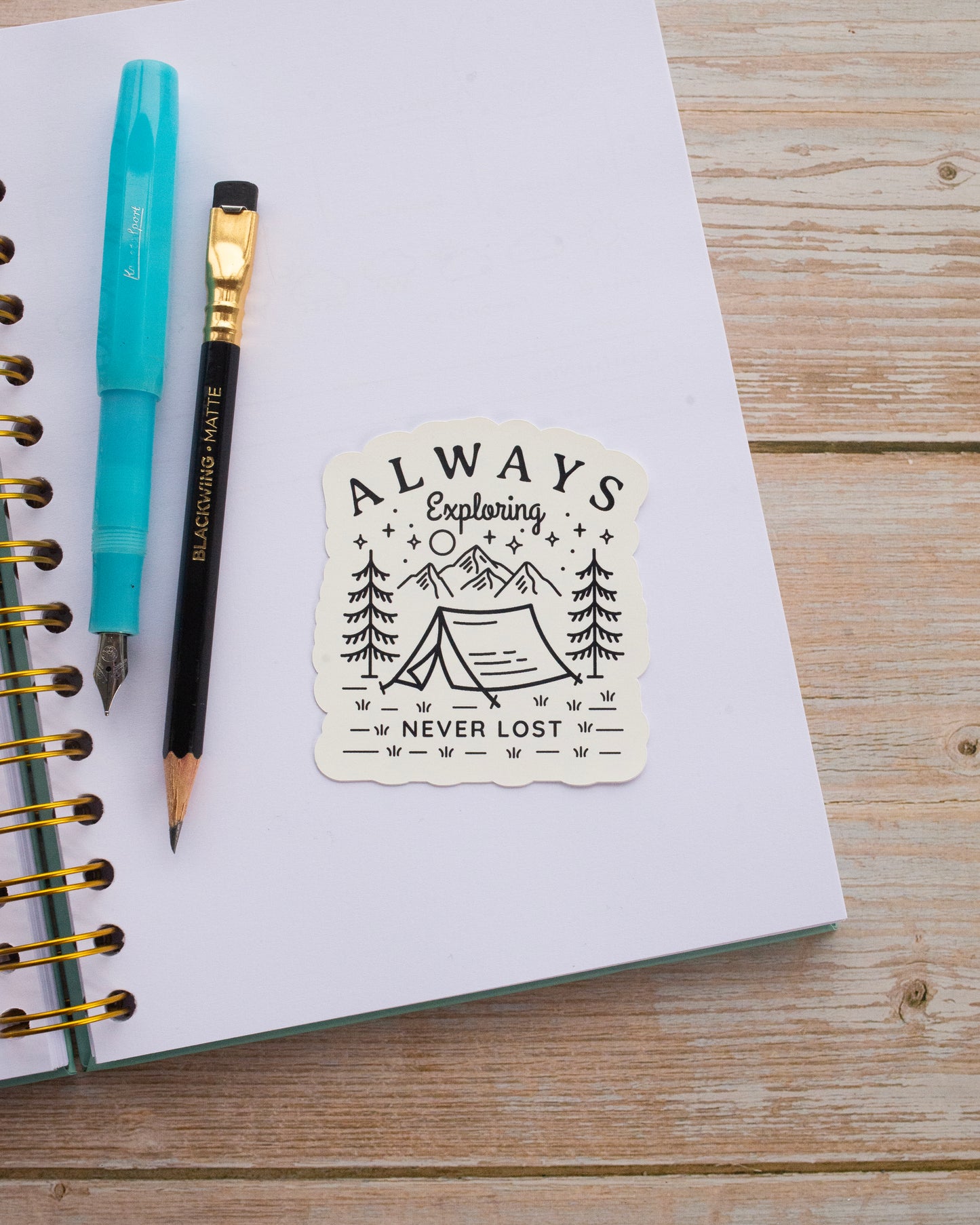 Always Exploring Never Lost Sticker