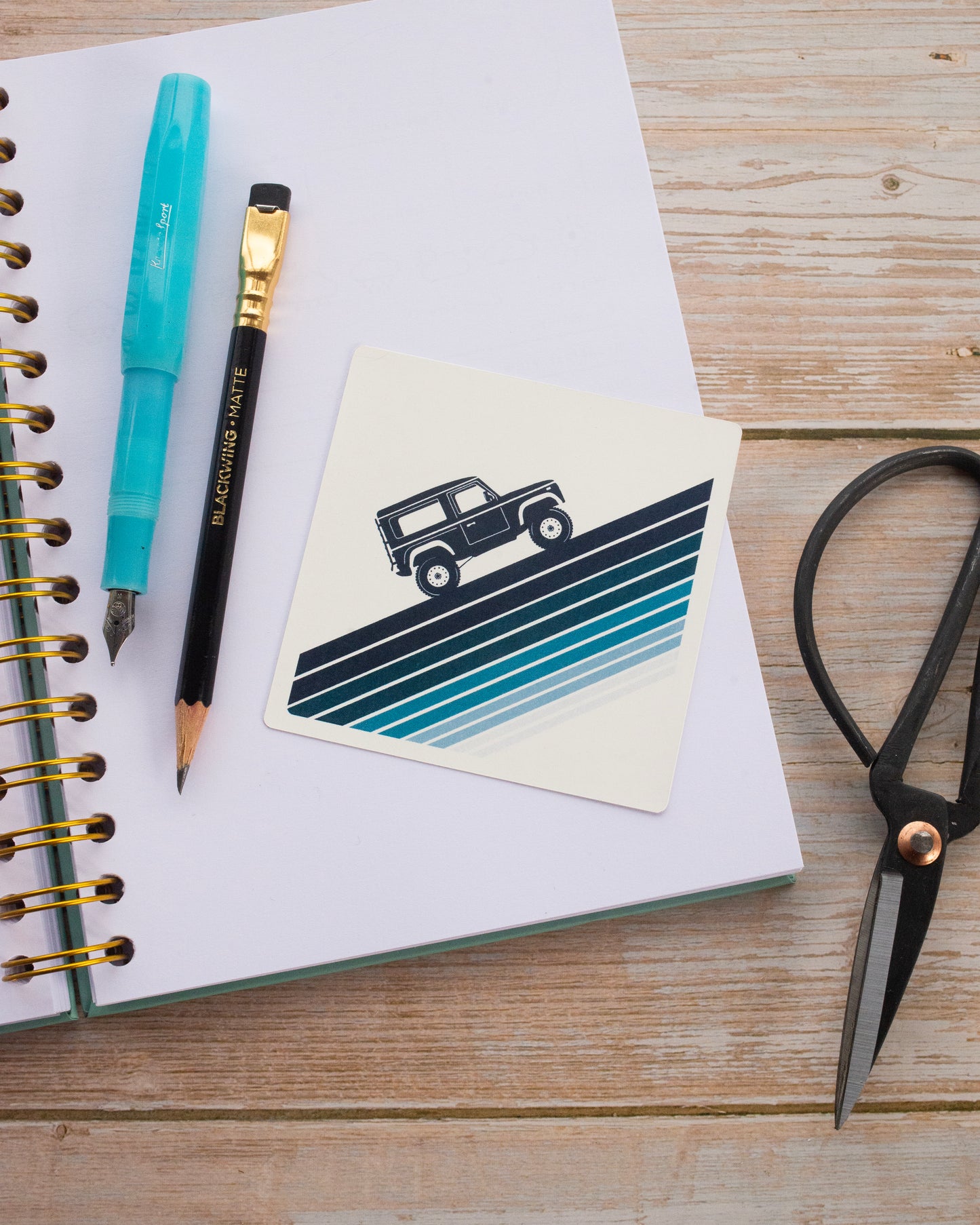 Blue Landy Sticker