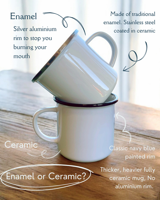 Slip into a moody forest to dance with the wind - Enamel Camper Mug