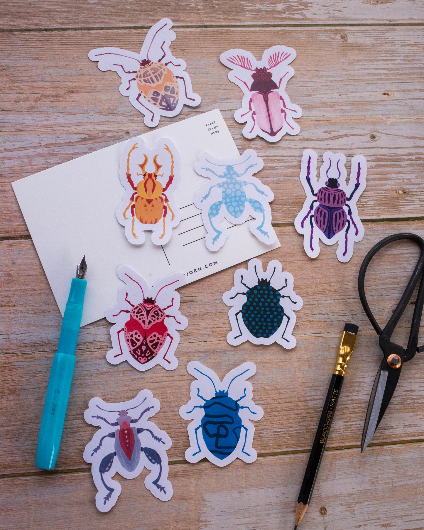 I Love Bugs Sticker Set