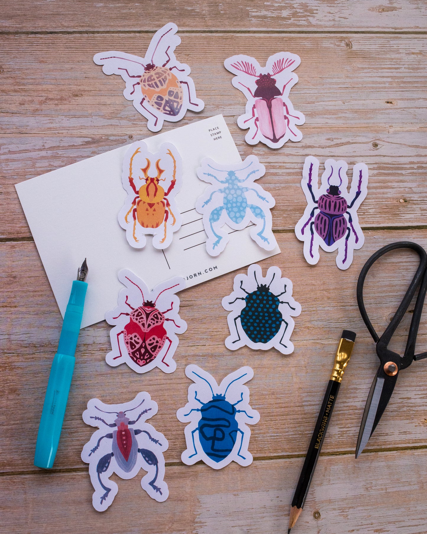 I Love Bugs Sticker Set