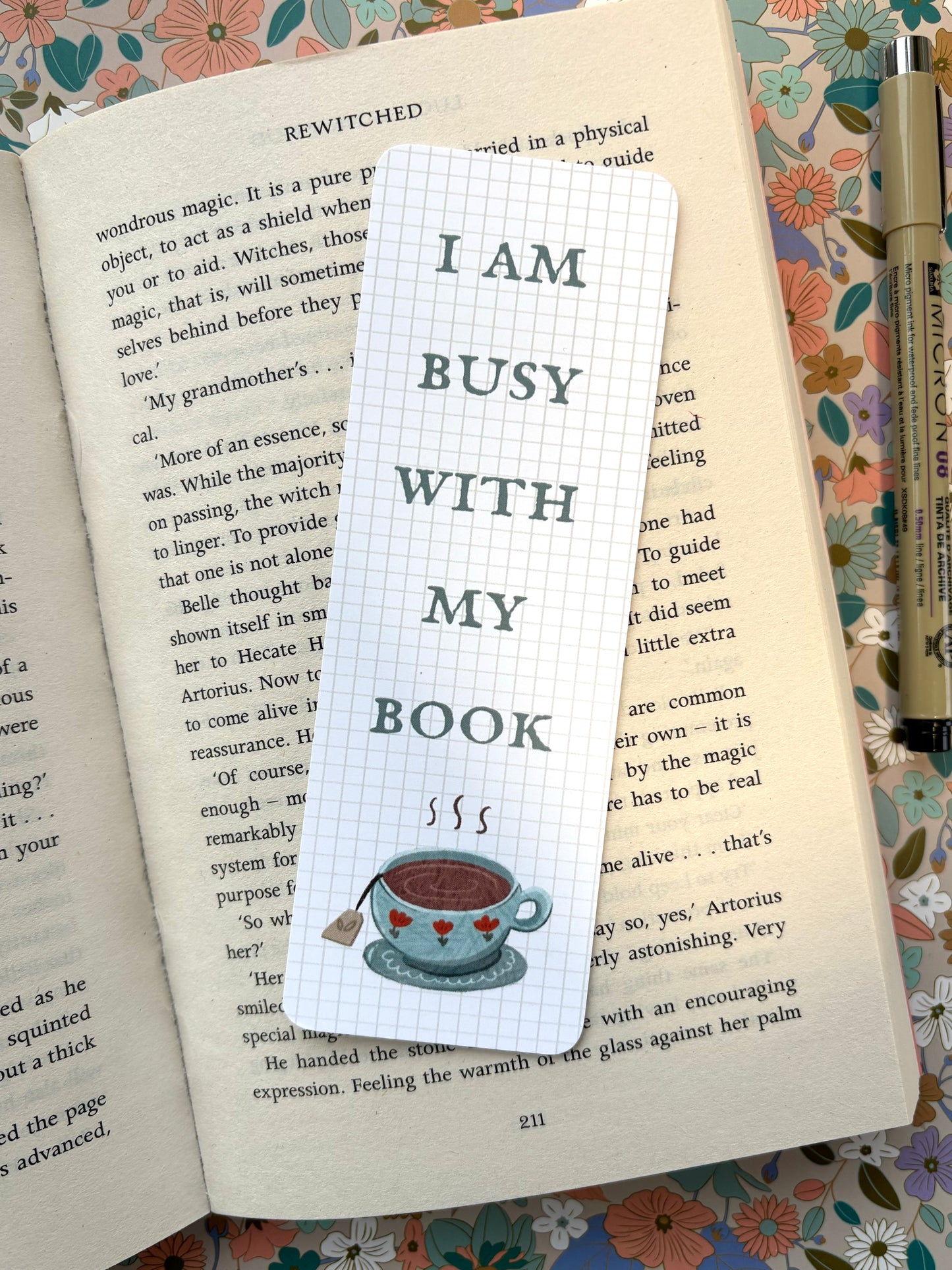 I am busy with my book - Bookmark