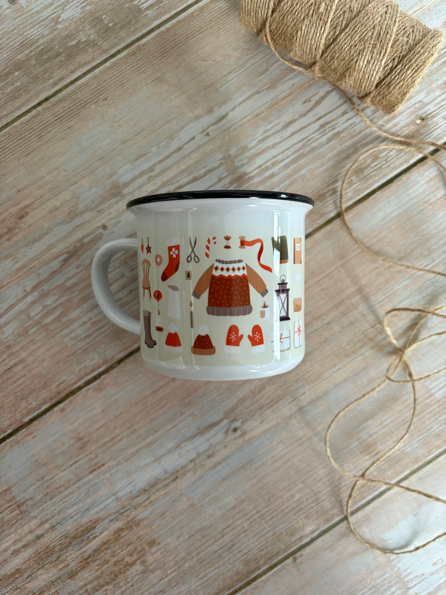 Christmas Ceramic Camping Mug