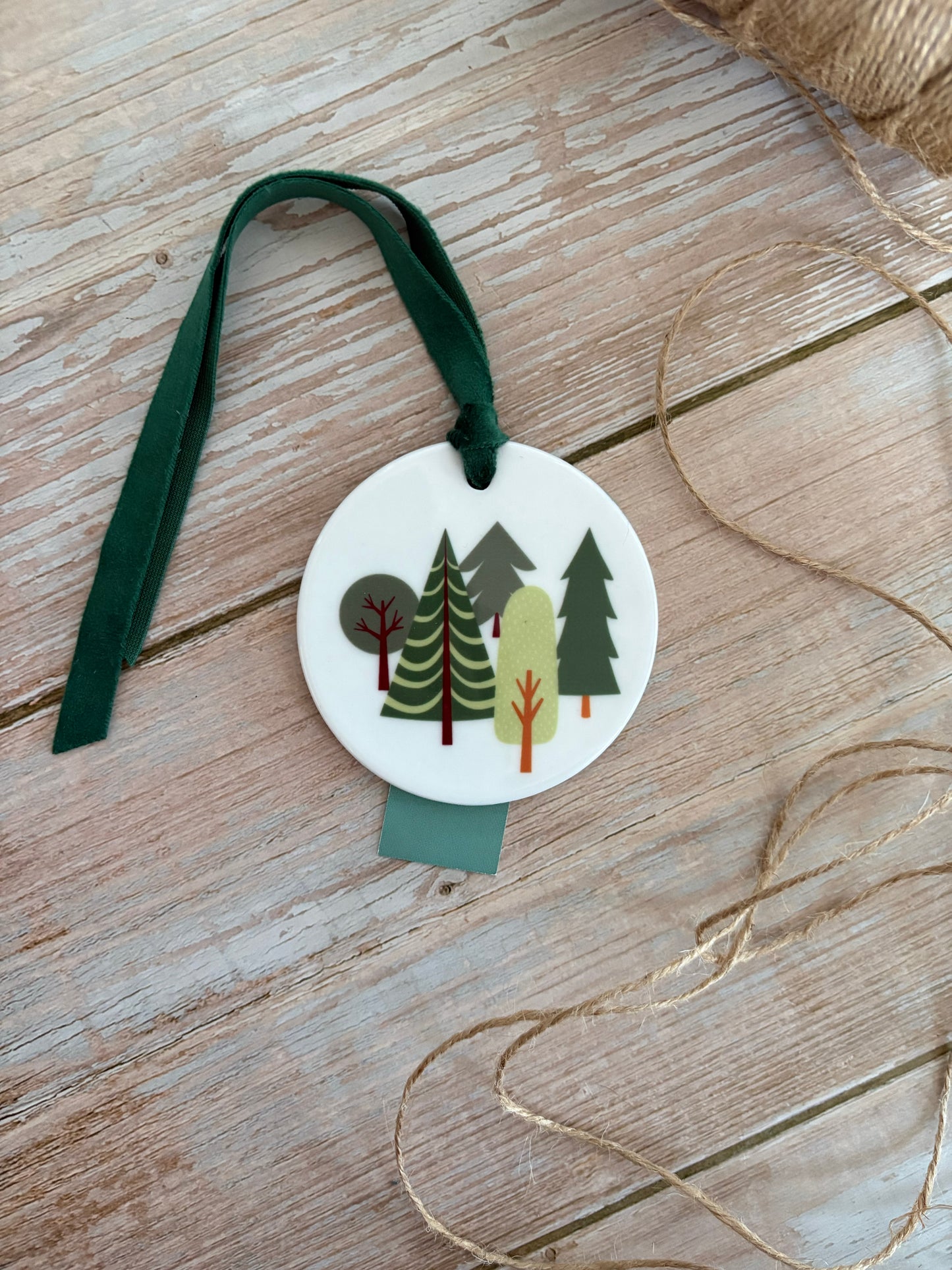 Christmas Forest Ceramic Ornament