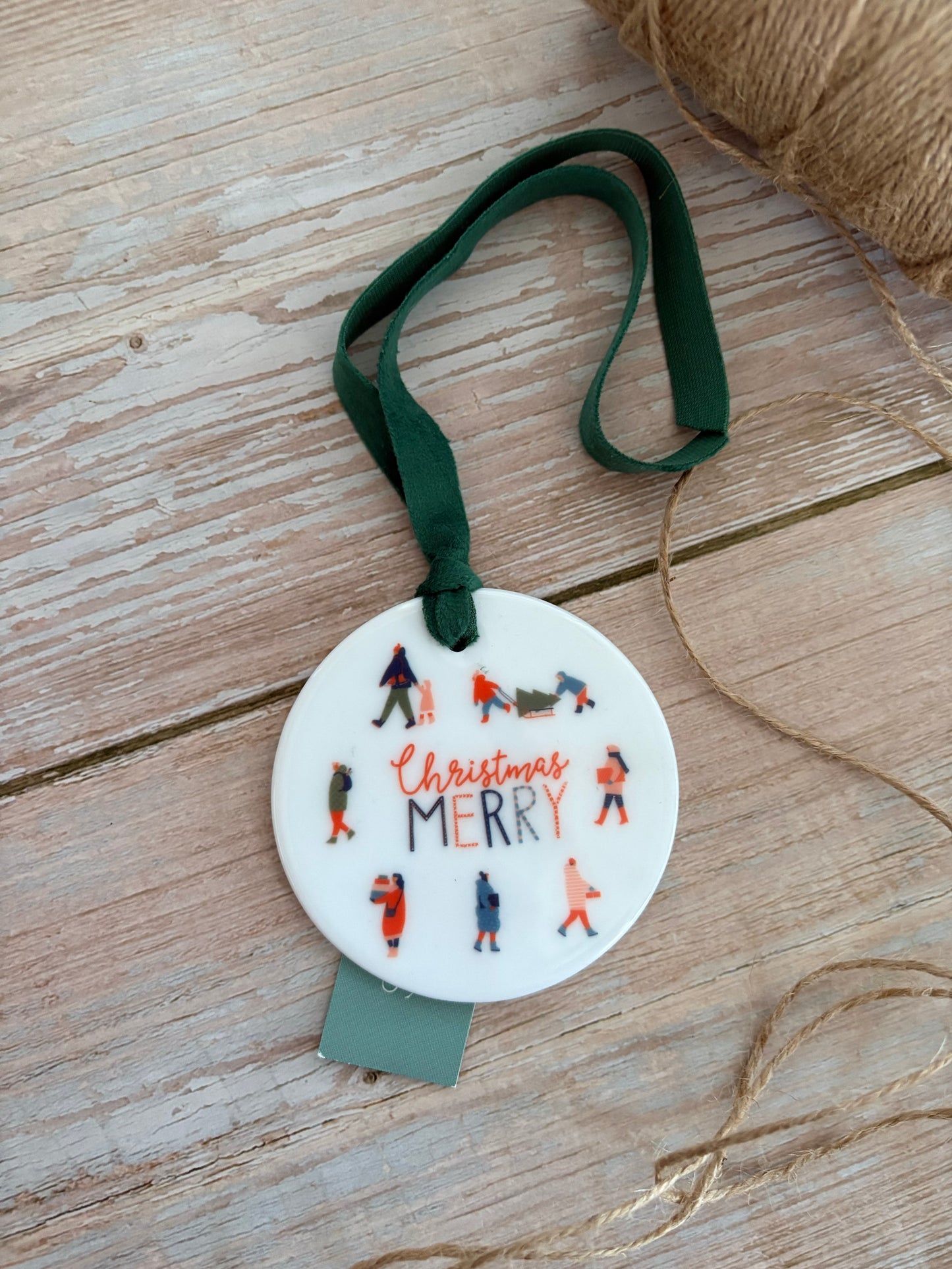 Merry Christmas Ceramic Ornament