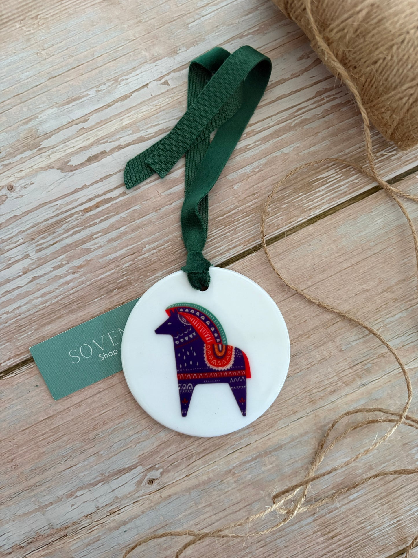 Dala Horse Ceramic Ornament