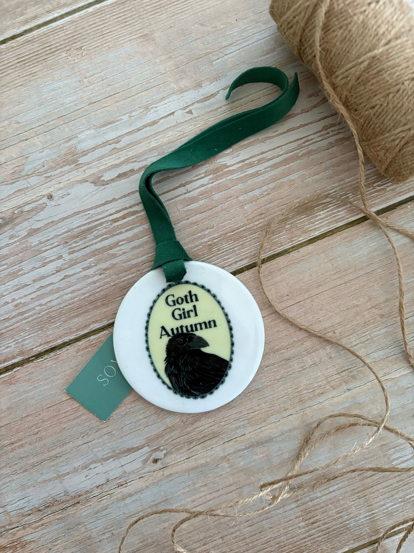 Goth Girl Autumn Ceramic Ornament