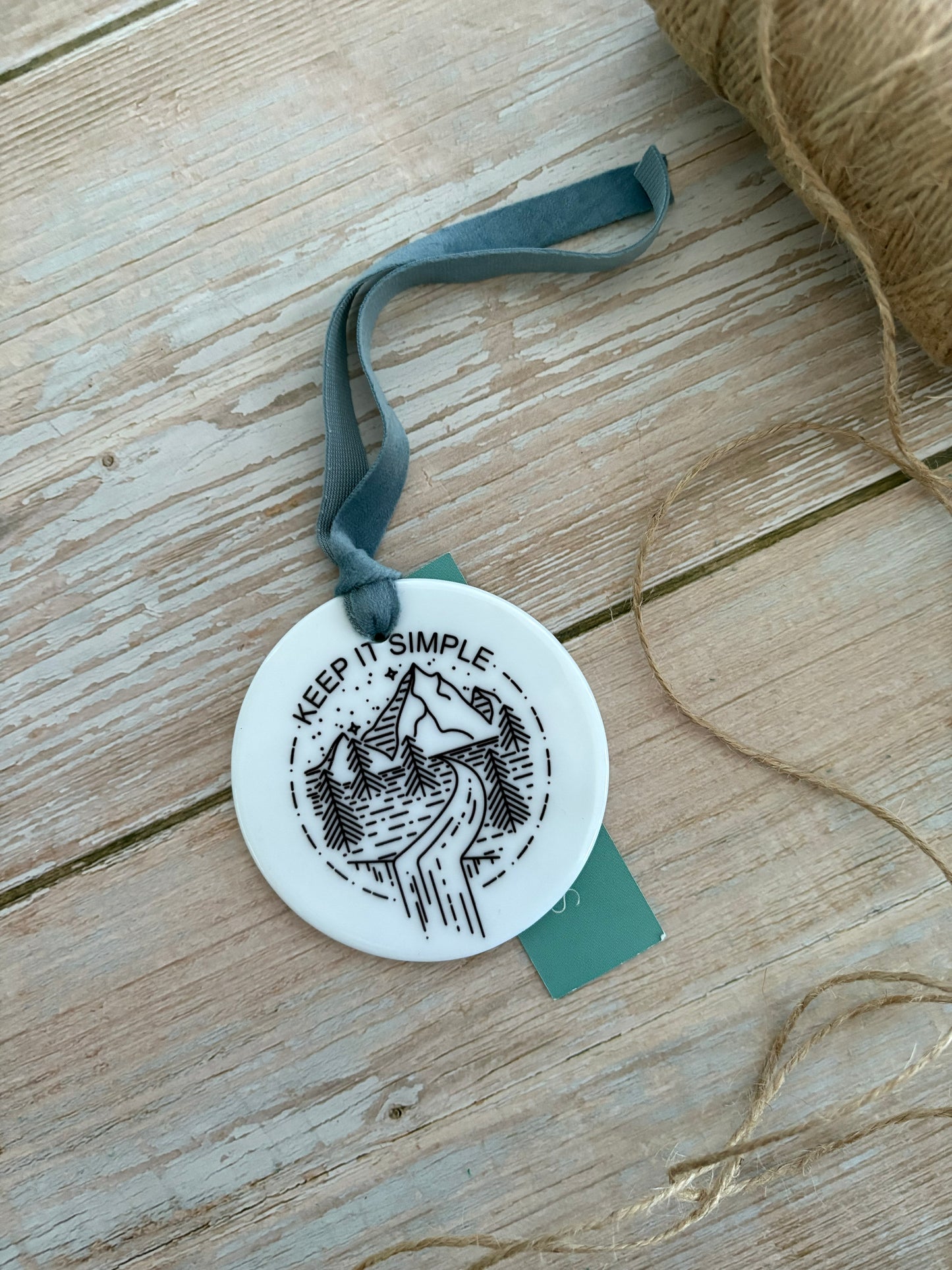 Keep it simple Ceramic Ornament
