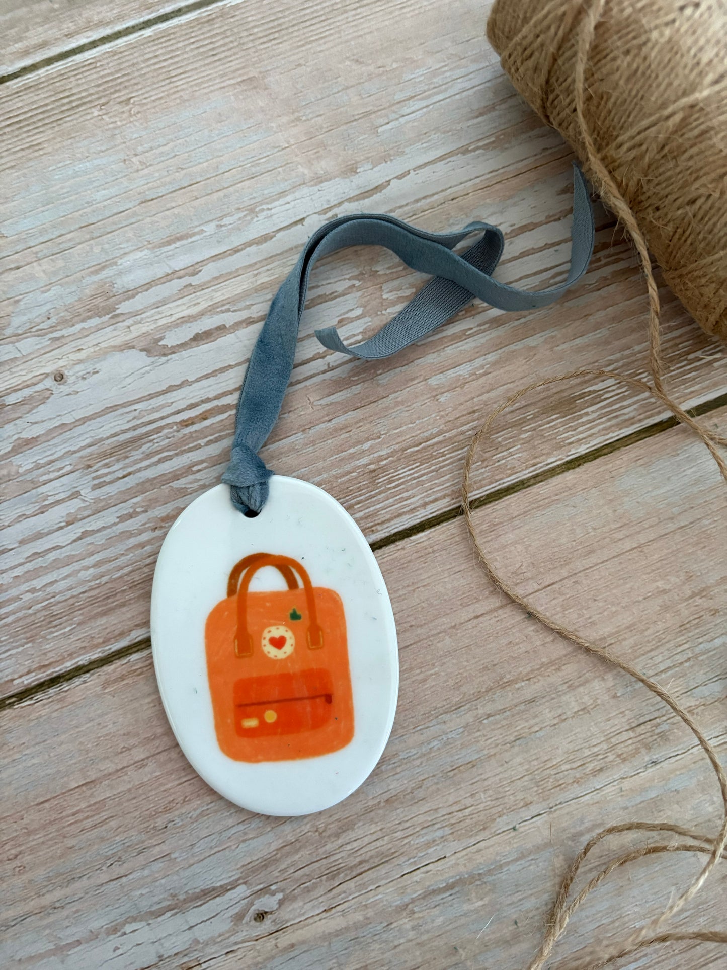 Backpack Ceramic Ornament