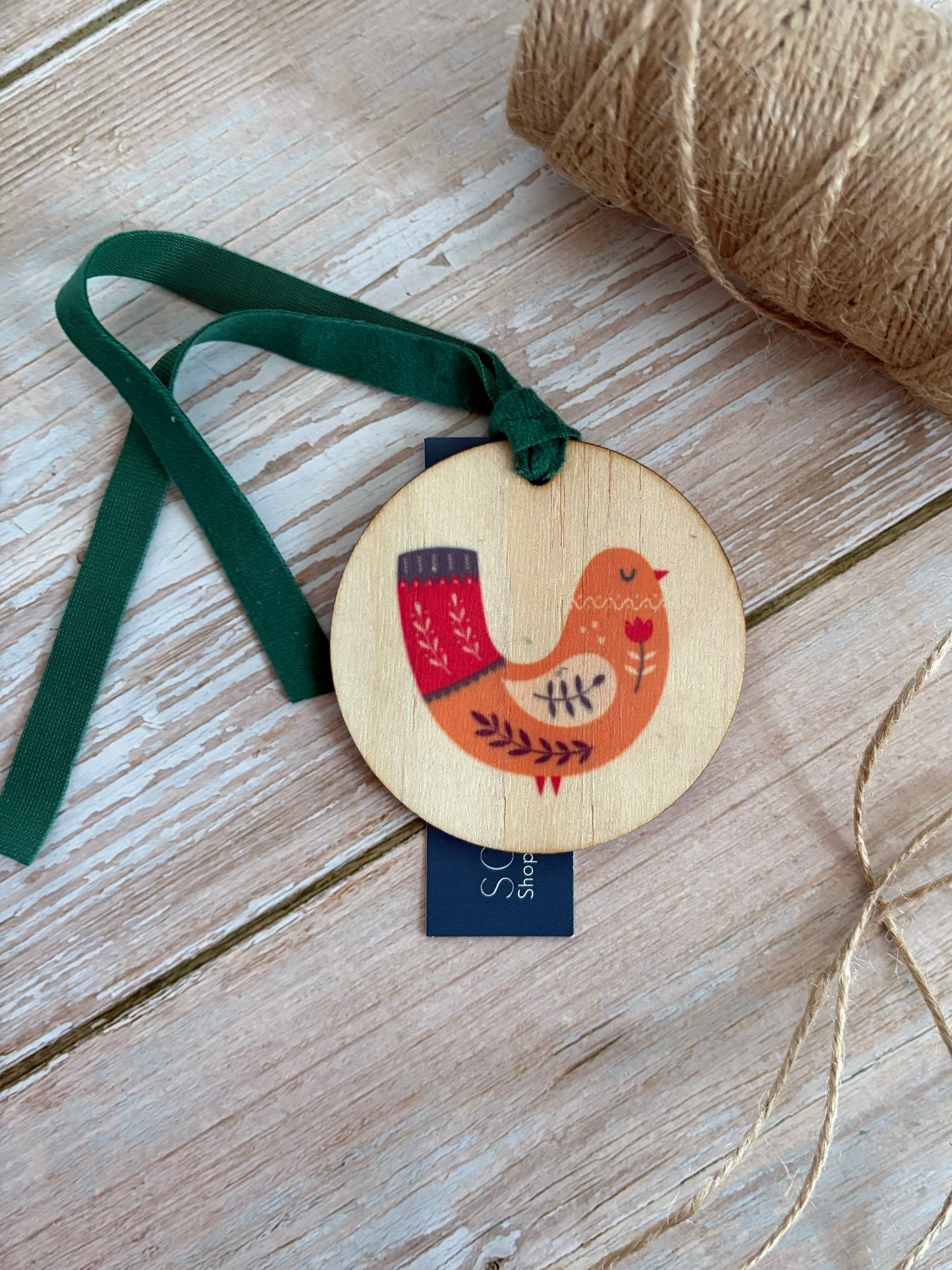 Partridge Wooden Ornament