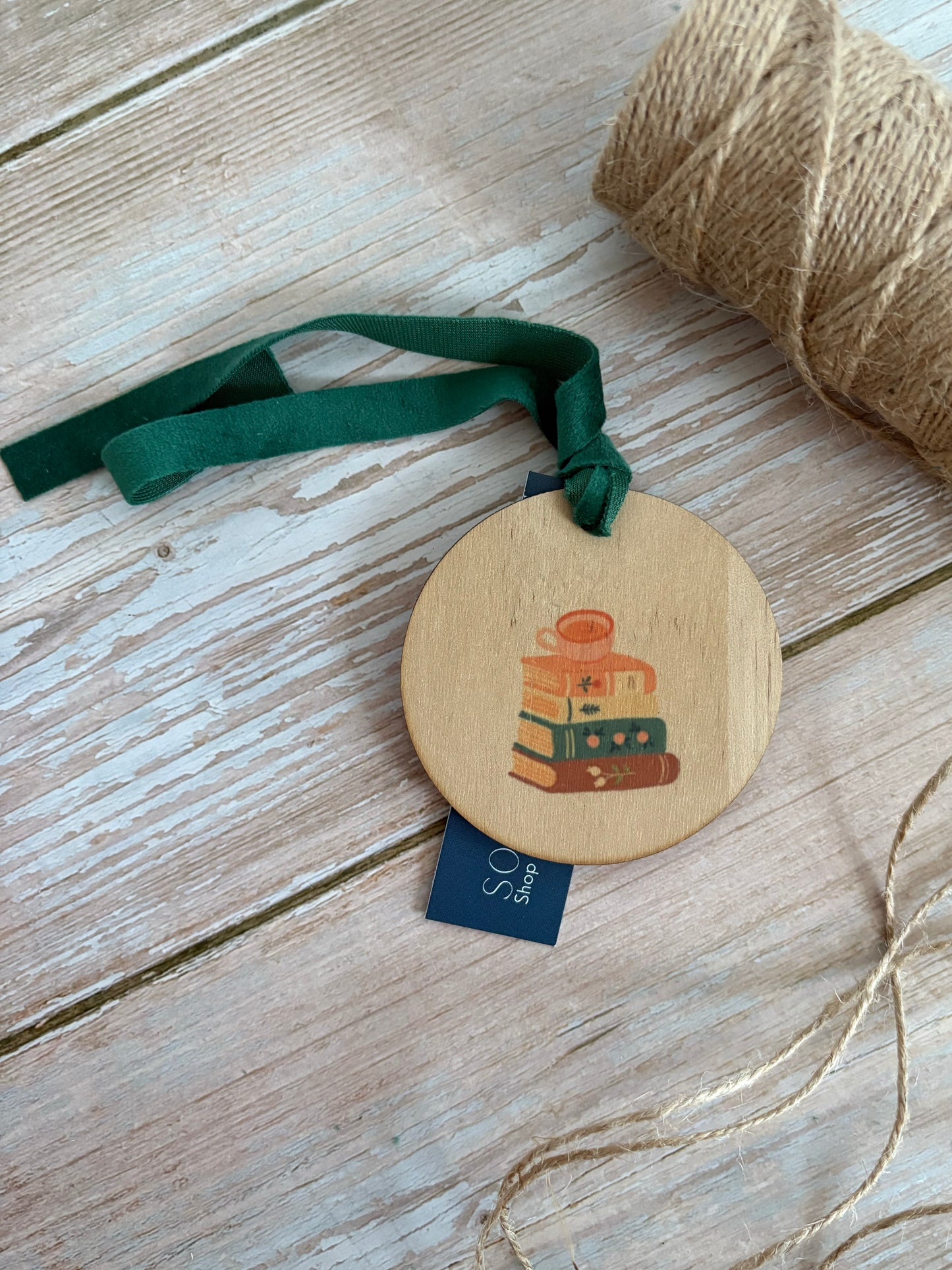 Books & Tea, the important things Wooden Ornament