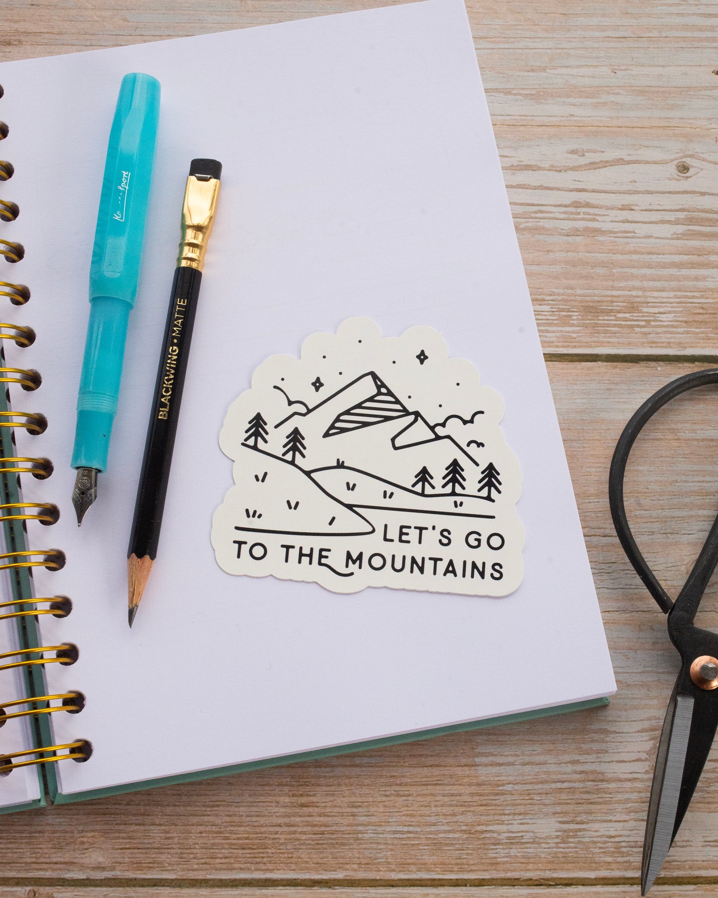 Lets Go To The Mountains Sticker