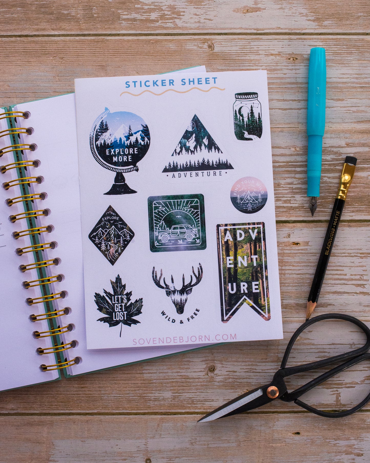 Woods & Waves Sticker Sheet