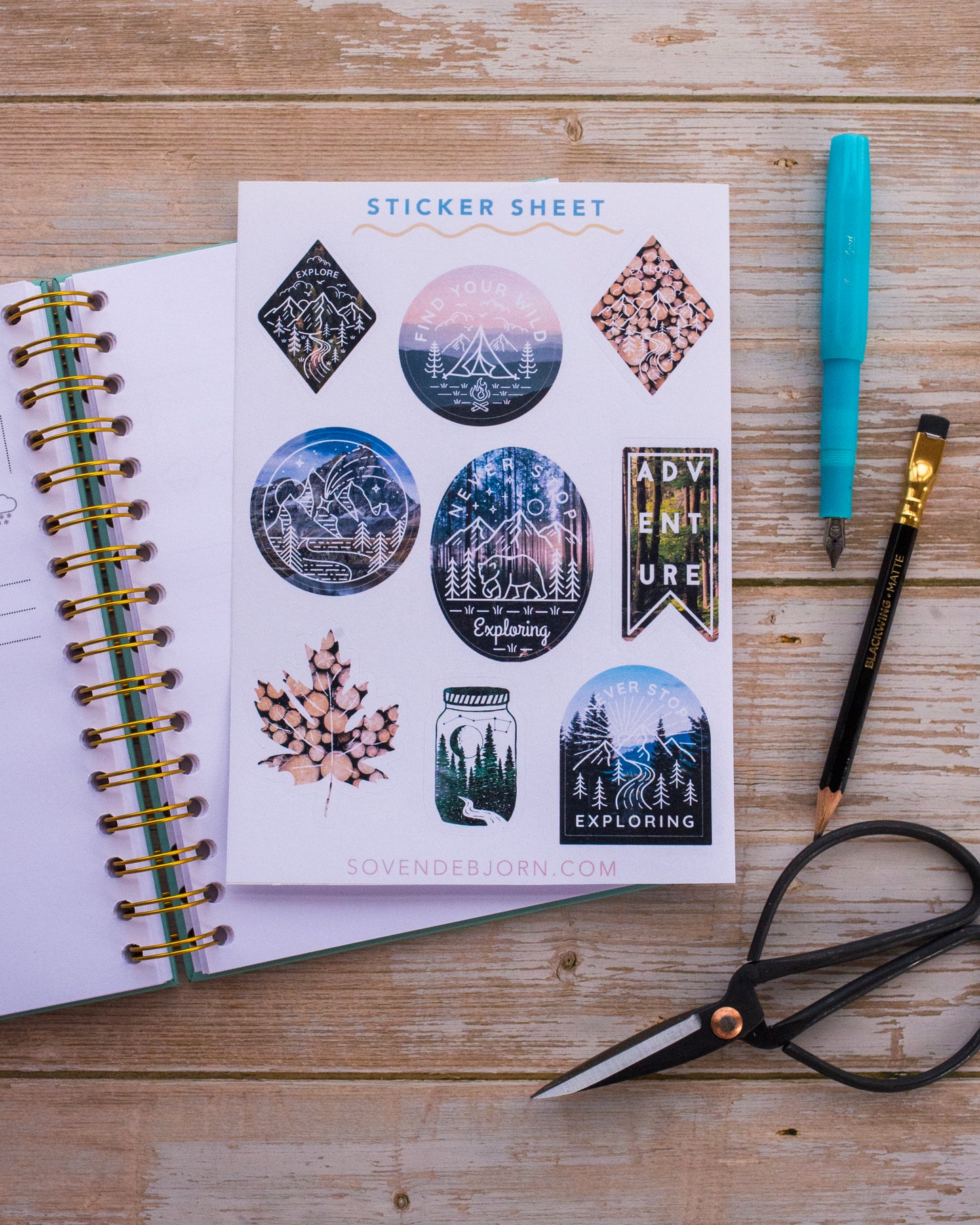 Woods & Waves Sticker Sheet