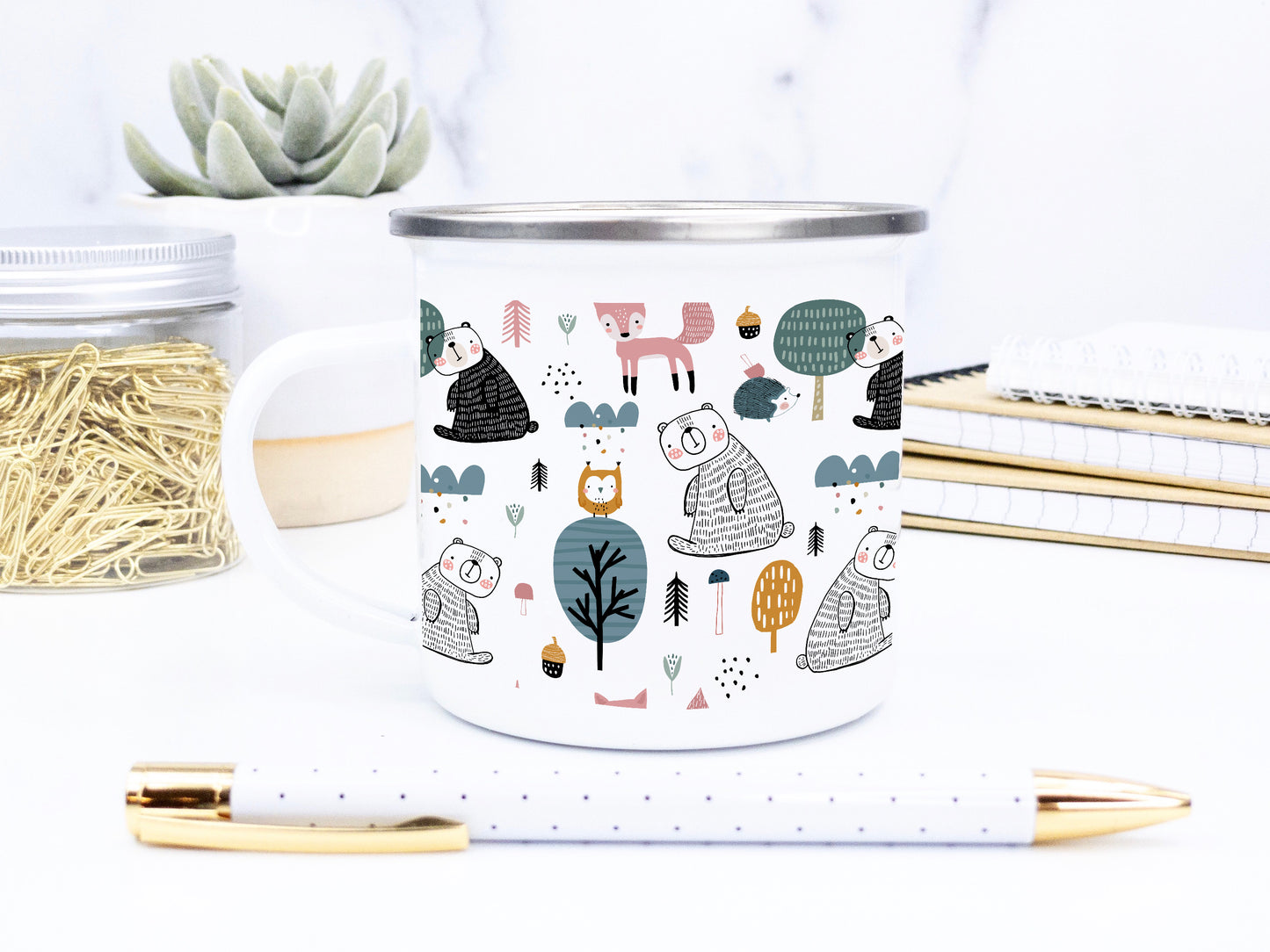 Bears in the Woods - Enamel Mug