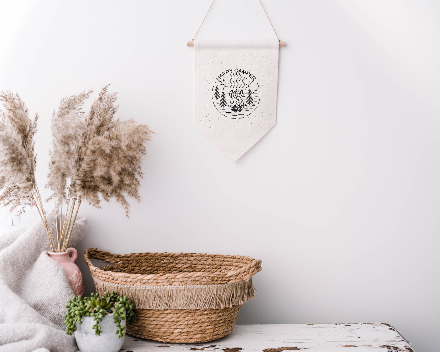 Happy Camper - Hanging Pennant