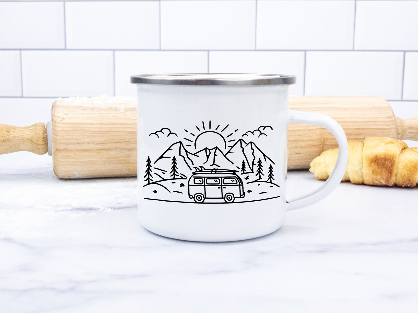 Campervan - Enamel Mug