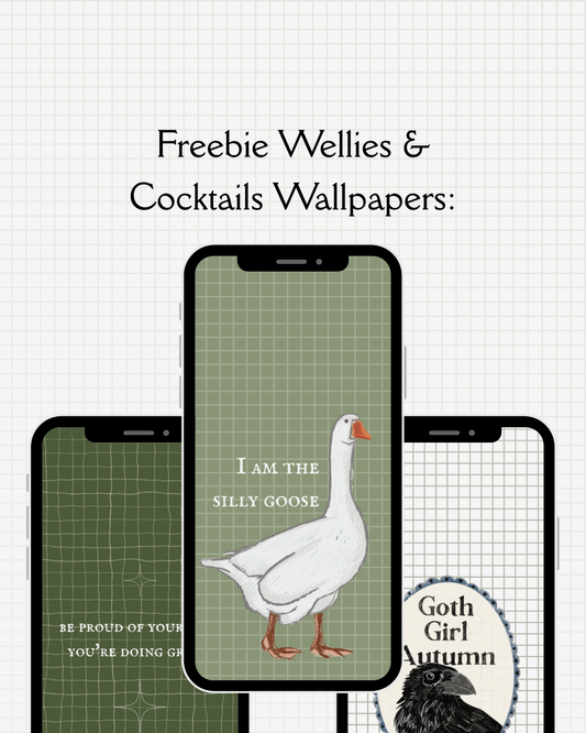 Wellies & Cocktails - Freebie Wallpapers