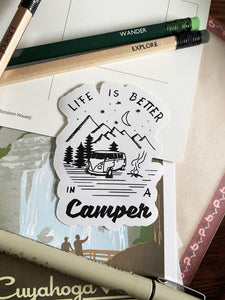 Life is better in a camper Sticker